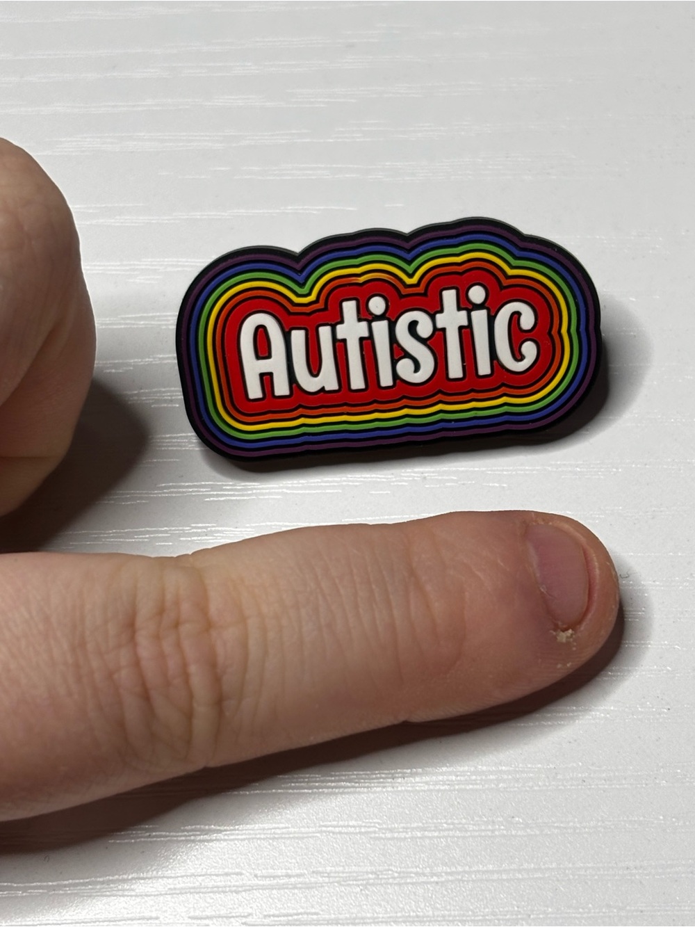 Autistic Rainbow Pin - Picture 2 of 4